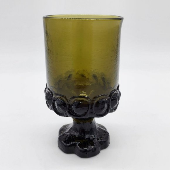 Vintage Franciscan Madeira Olive Green Juice/Wine Glass - Picture 1 of 3